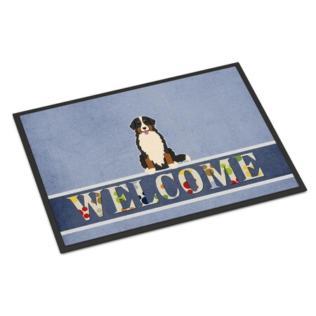 Carolines Treasures 18 x 27 in. Bernese Mountain Dog Welcome Indoor or Outdoor Mat BB5617MAT